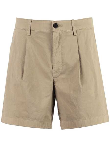 Pantaloni Department Five Department 5 Cotton Bermuda Shorts Beige Barbati (BM 18077157) 1
