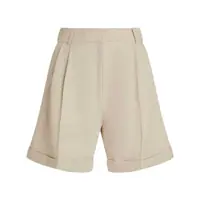 Pantaloni casual Tommy Hilfiger Linen Mix Pleated Short Clothing Femei