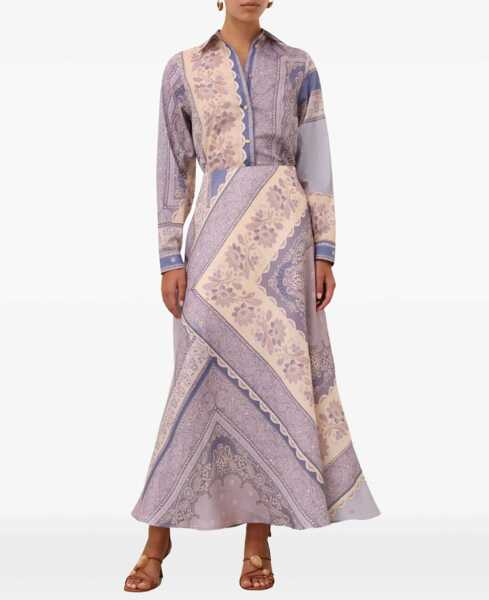 Fuste ZIMMERMANN Lucky midi Skirt BLUE BANDANA Femei (BM 18078016) 2