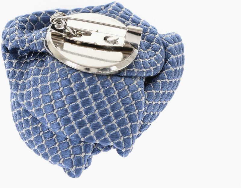 Bijuterii CORNELIANI Rose Design Silk Brooch Blue Barbati (BM 18078295) 2