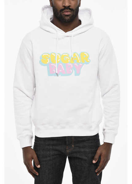 Bluze de trening DSQUARED2 Cotton Hoodie With Print White Barbati (BM 18078304) 1