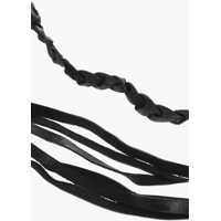 Coliere pentru Barbati - Coliere DSQUARED2 Braided Leather Wrap Necklace Black Barbati (BM 18078313) - B-mall.ro