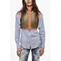 Jachete Cropped Technician Fabric Jacket With Contrasting Trim Femei