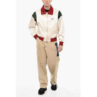 Jachete DSQUARED2 pentru Barbati - Jachete DSQUARED2 Satin Jacket With Velvet Collar White Barbati (BM 18078349) - B-mall.ro