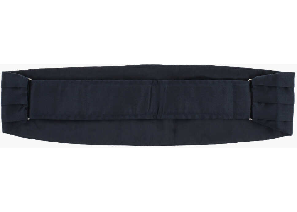 Curele CORNELIANI Solid Color Silk Sash Belt Blue Barbati (BM 18078367) 2