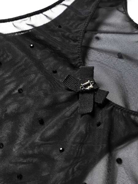 Bluze DSQUARED2 Rhinestone Sheer Body Black Femei (BM 18078406) 3