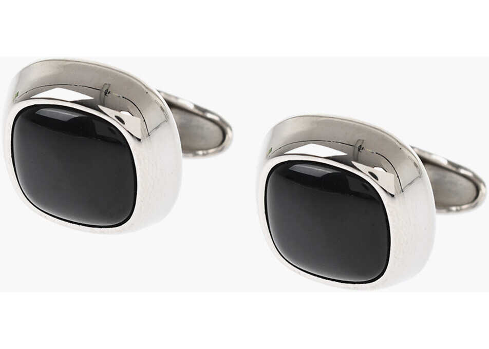 Butoni CORNELIANI Brass Cufflinks With Onyx Details Black Barbati (BM 18078544) 1