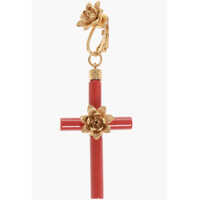 Cercei Metal And Resin Single Clip-On Earring With Cross Shaped Pen Femei