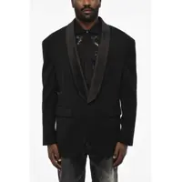 Sacouri Virgin Wool Blend 1 Buttons Blazer Barbati