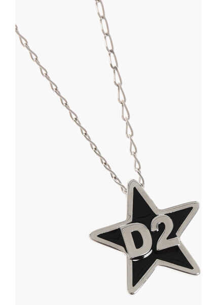 Coliere DSQUARED2 Brass Necklace With Star-Shaped Pendant Silver Barbati (BM 18078592) 2