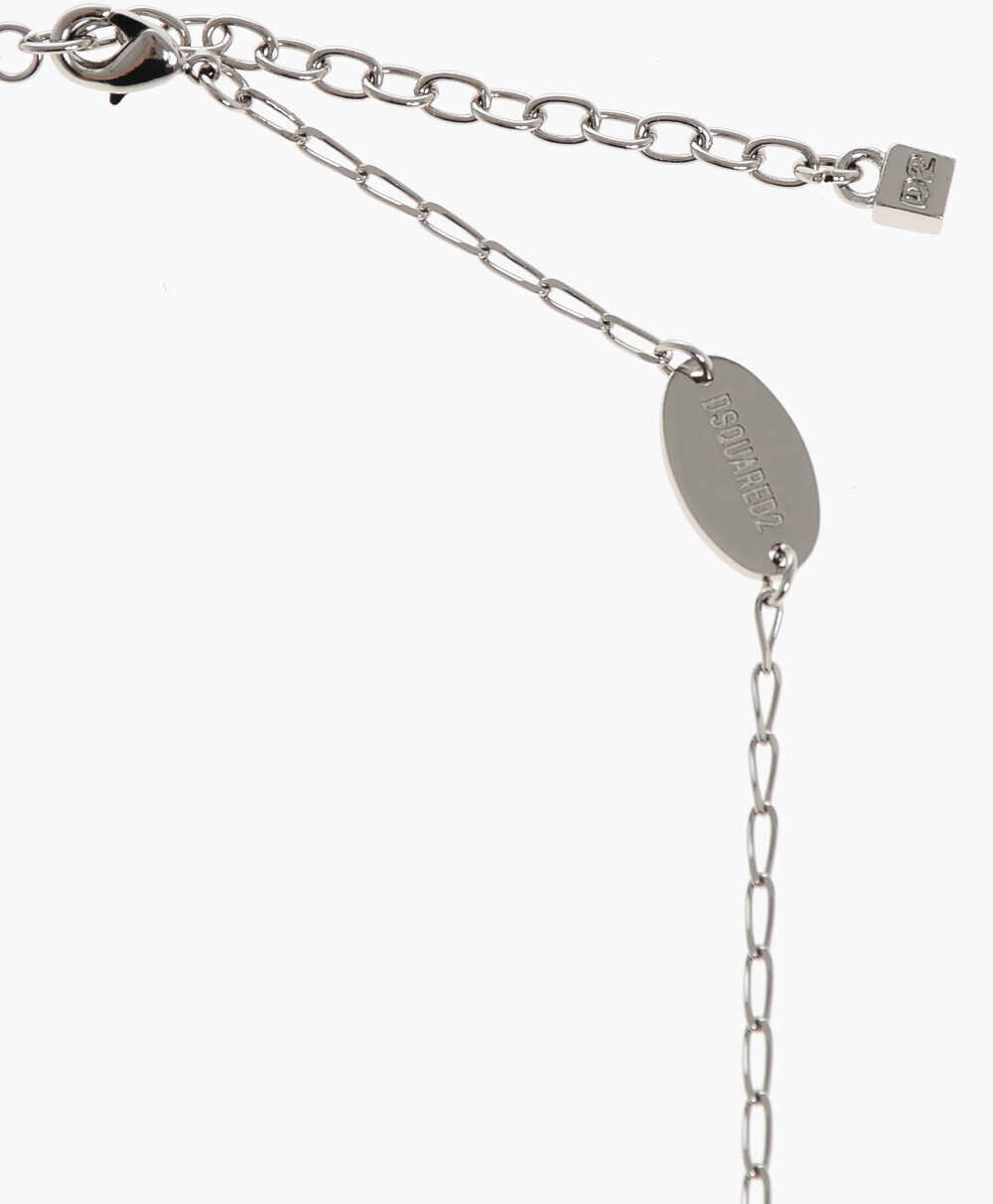 Coliere DSQUARED2 Brass Necklace With Star-Shaped Pendant Silver Barbati (BM 18078592) 3