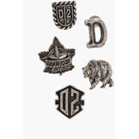 Bijuterii Set Of 6 Silver-Tone Metal Brooches Barbati