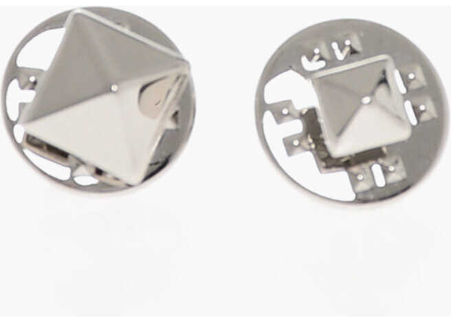 Bijuterii DSQUARED2 Set Of 2 D2 Classic Silver Metal Pins Silver Barbati (BM 18078628) 2