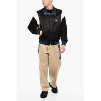 Jachete DSQUARED2 pentru Barbati - Jachete DSQUARED2 Satin Jacket With Velvet Collar Black Barbati (BM 18078631) - B-mall.ro