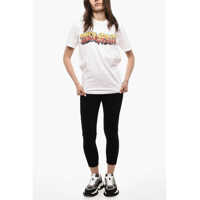 Tricouri DSQUARED2 Dama - Tricouri DSQUARED2 Short Sleeved Graffiti Printed T-Shirt White Femei (BM 18078640) - B-mall.ro