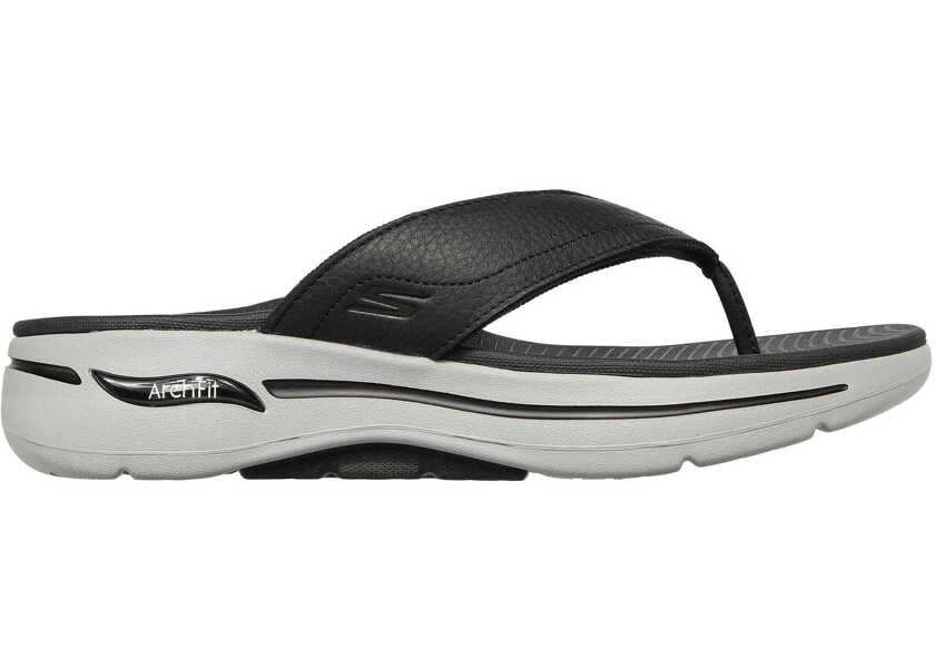 Papuci SKECHERS Go Walk Arch Fit San BlackGray Black/Grey Barbati (BM 18078718) 2