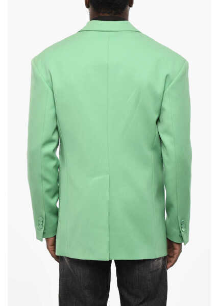 Sacouri DSQUARED2 Virgin Wool 1 Buttons Blazer With Flap Pockets Green Barbati (BM 18079126) 2