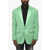 DSQUARED2 Virgin Wool 1 Buttons Blazer With Flap Pockets Green