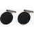 CORNELIANI Metal Cufflinks Lined With Silk Black