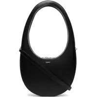 Genti plic Leather Swipe Clutch With Shoulder Strap Femei