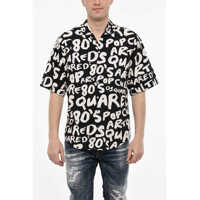 Camasi casual All-Over Logo Cotton Shirt Barbati