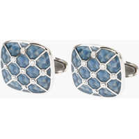 Butoni Enameled Brass Cufflinks With Swarovskis Barbati