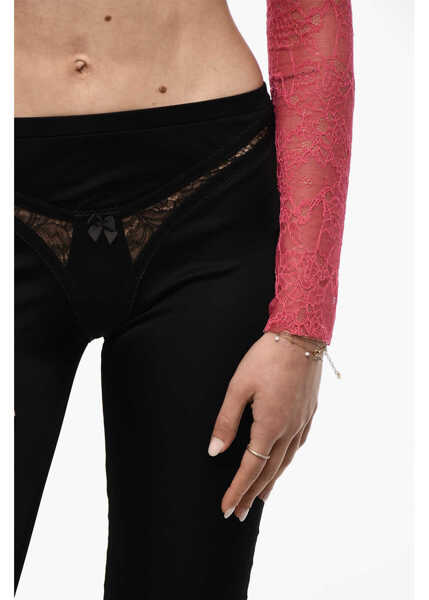 Pantaloni scurti DSQUARED2 Satin Shorts With Lingerie Detail Black Femei (BM 18079210) 3