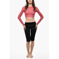Imbracaminte Dama pagina 393 - Pantaloni scurti DSQUARED2 Satin Shorts With Lingerie Detail Black Femei (BM 18079210) - B-mall.ro