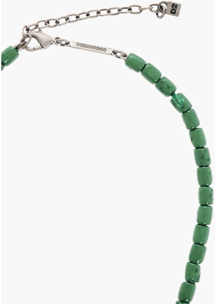 Coliere DSQUARED2 Metal Necklace With Resin Details Green Barbati (BM 18079213) 2