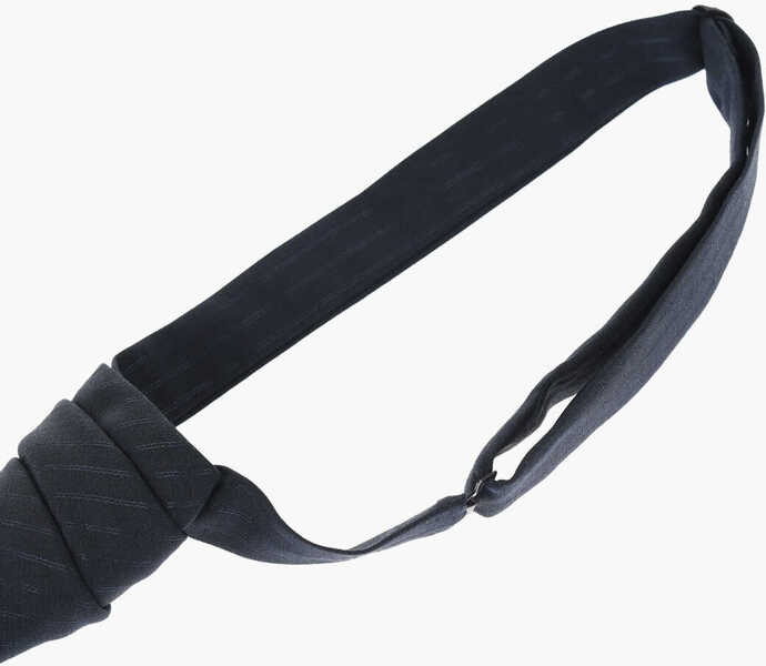 Cravate CORNELIANI Ton-Sur-Ton Striped Silk Ascot Tie Blue Barbati (BM 18079393) 3