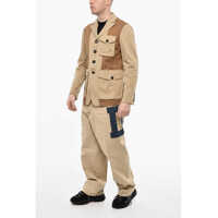 Jachete DSQUARED2 pentru Barbati - Jachete DSQUARED2 Two-Tone Sahariana Jacket Beige Barbati (BM 18079570) - B-mall.ro