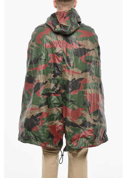 Paltoane DSQUARED2 Zipped Closue Camouflage Motif Cape Military Green Barbati (BM 18079606) 2