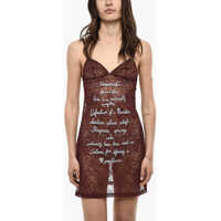 Seturi pijamale Underwear Embroidered Lace Slip Dress Femei