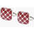 CORNELIANI Enameled Brass Cufflinks With Swarovskis Red