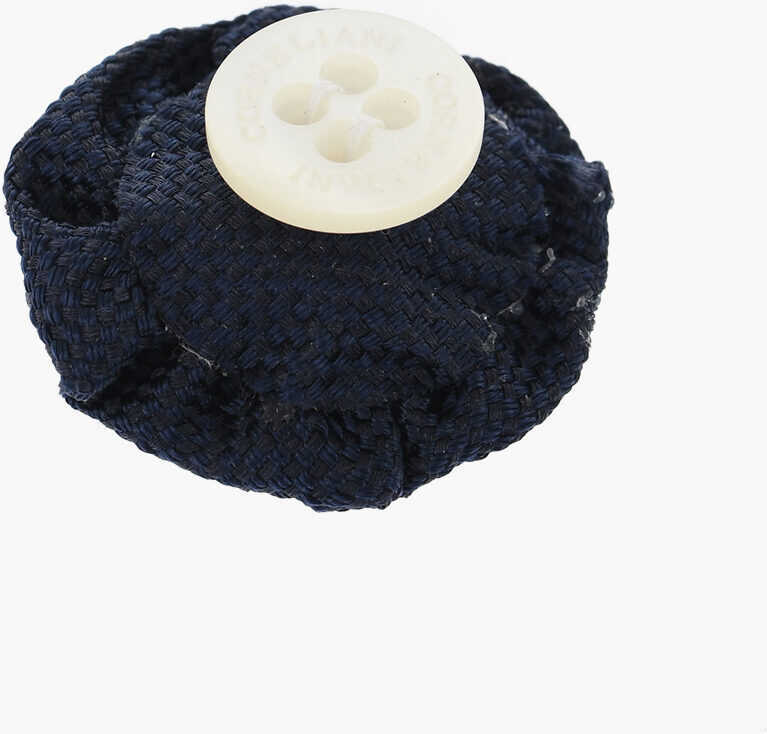 Bijuterii CORNELIANI Embroidered Silk Lapel Brooch Blue Barbati (BM 18079759) 2