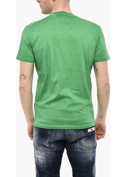 Tricouri DSQUARED2 Crew-Neck T-Shirt With Frontal Print Green Barbati (BM 18079771) 2