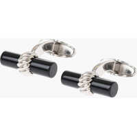 Butoni CORNELIANI Brass Cufflinks With Onyx Details