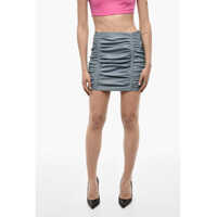 Fuste casual Draped Leather Skirt Femei