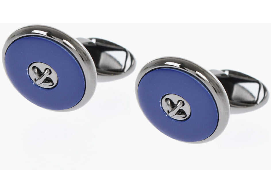 Butoni CORNELIANI Button Designed Brass Cufflinks Blue Barbati (BM 18079810) 1
