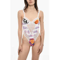 Sosete Lace Printed Body Femei