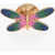 DSQUARED2 Butterfly Shaped Metal Pin Multicolor