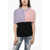 DSQUARED2 Two-Tone Cropped Cape With Cut Out Details Pink