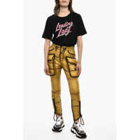 Pantaloni casual DSQUARED2 Dama - Pantaloni casual DSQUARED2 Nylon Padded Sky Pants Yellow Femei (BM 18079972) - B-mall.ro
