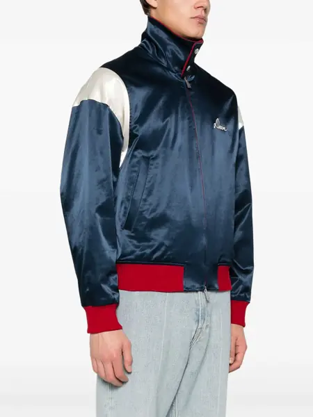 Bluze de trening DSQUARED2 Embroidered Logo Color Block Zipped Sweatshirt Blue Barbati (BM 18079993) 3