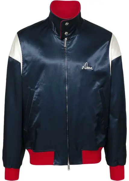 Bluze de trening DSQUARED2 Embroidered Logo Color Block Zipped Sweatshirt Blue Barbati (BM 18079993) 1