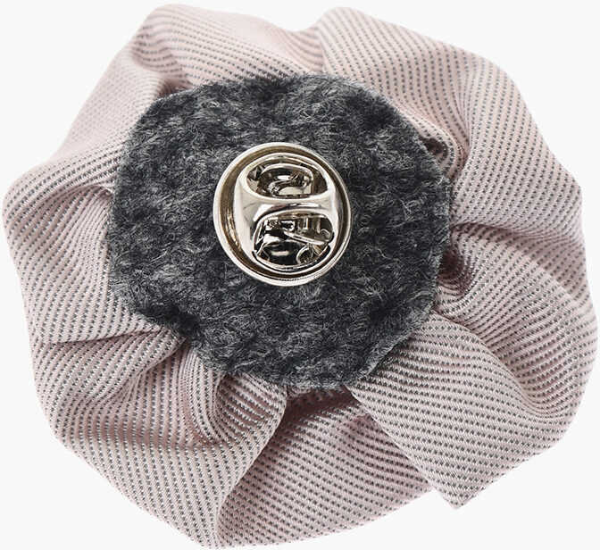 Bijuterii CORNELIANI Embroidered Silk Lapel Brooch Pink Barbati (BM 18079996) 2