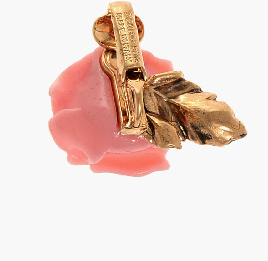 Cercei DSQUARED2 Rose Shaped Metal Clip-On Single Earring Gold Barbati (BM 18080029) 2