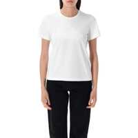 Tricouri Moncler Embroidered Calligraphy Logo T-Shirt Femei