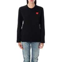 Tricouri Comme Des Garçons Play Red Heart L/S T-Shirt Femei