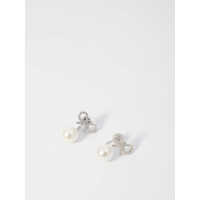 Cercei Crystal Bow Pearl Earrings Femei